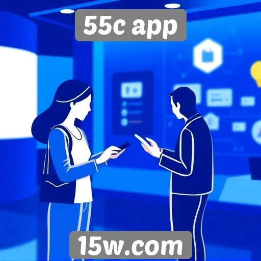 Experiência do usuário no 55c app em destaque